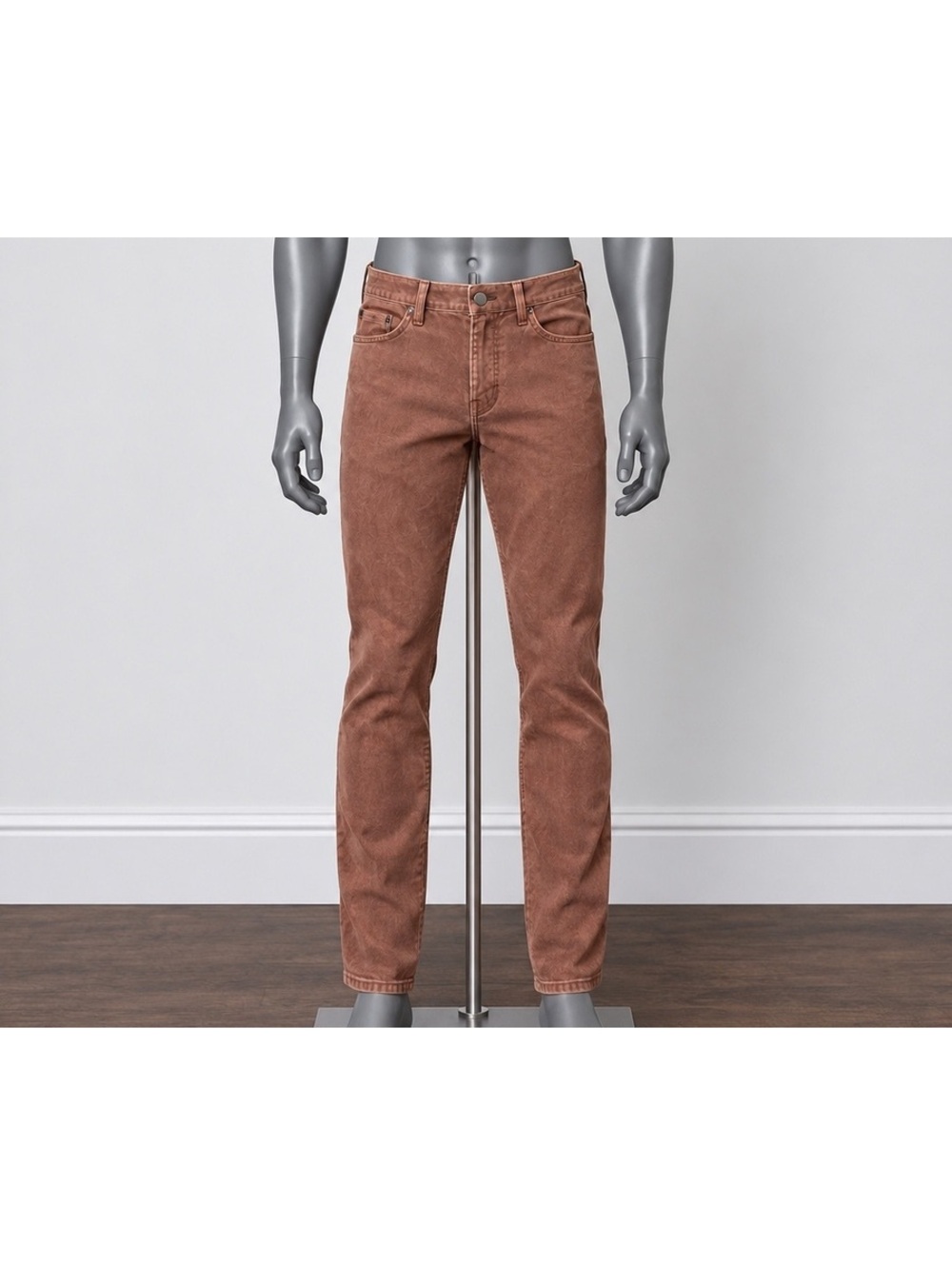 Banana Republic Traveler Pants Men 32x34 Brown Athletic Tapered Stretch 5 Pocket